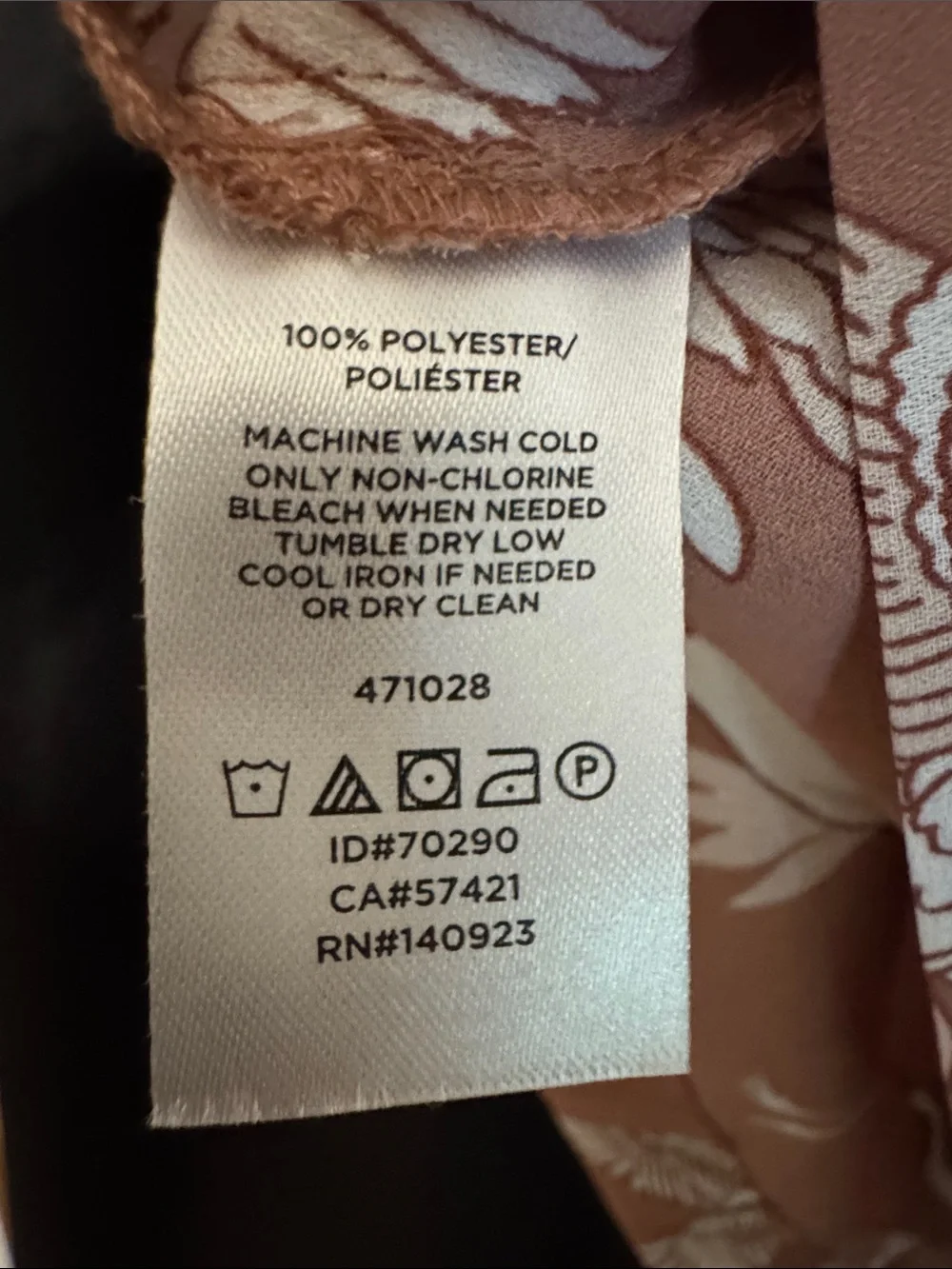 NWT XL Loft Oriental Crane Print - Dusty Rose / Blush Modern Tunic Blouse - Picture 6 of 6